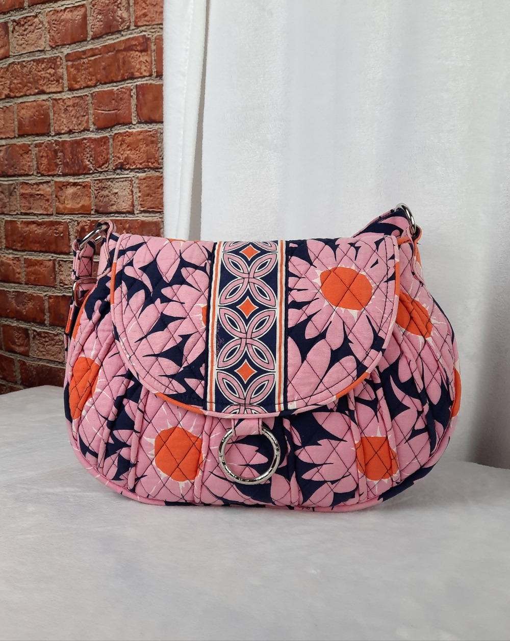 Vera Bradley Pink  Floral Print Crossbody Bag
